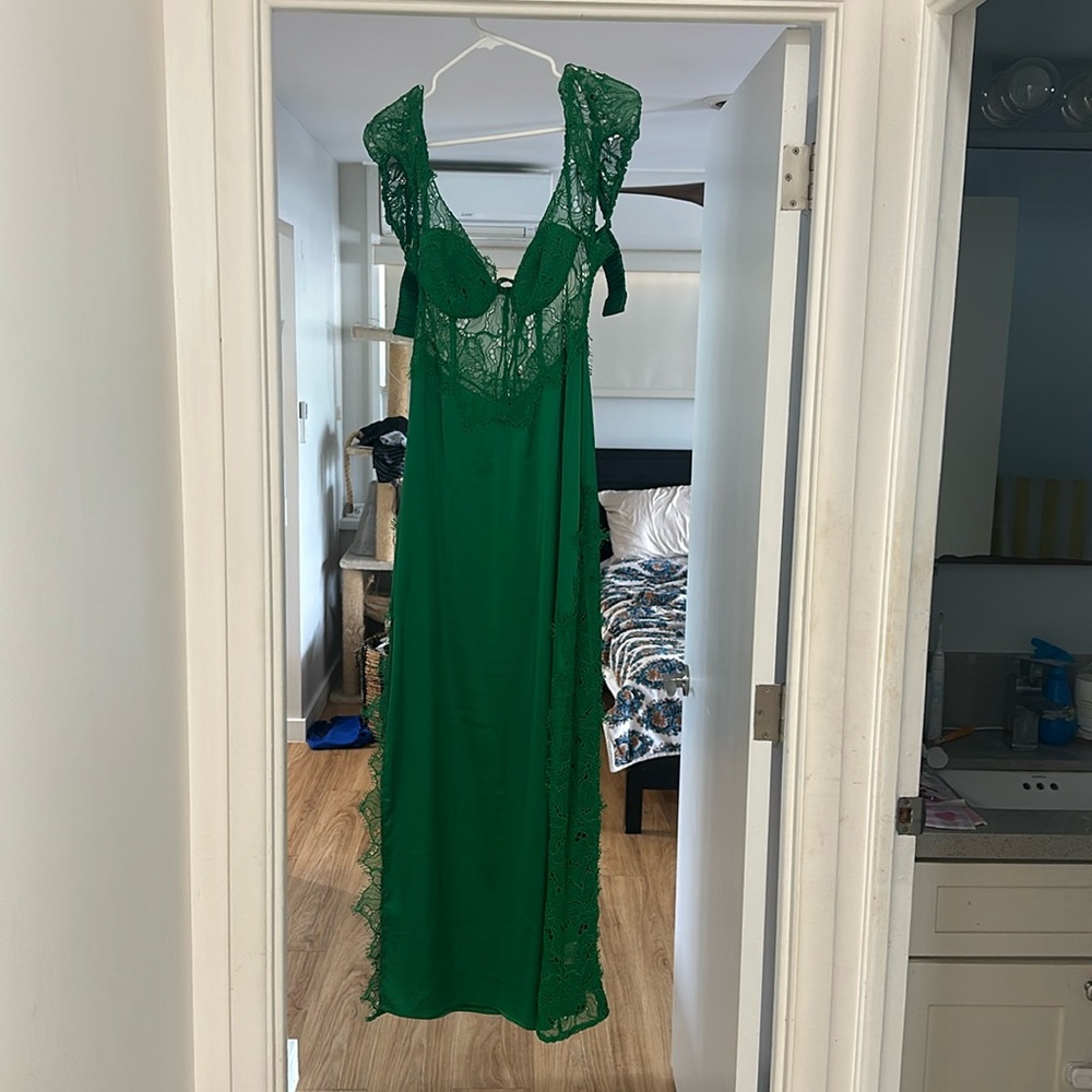 I am selling my for Love and lemons dress that I wore once for Christmas dinner.